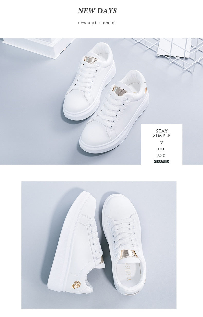 Floral Elegance: 2025 Spring Autumn Lace-Up Women's Running Shoes.