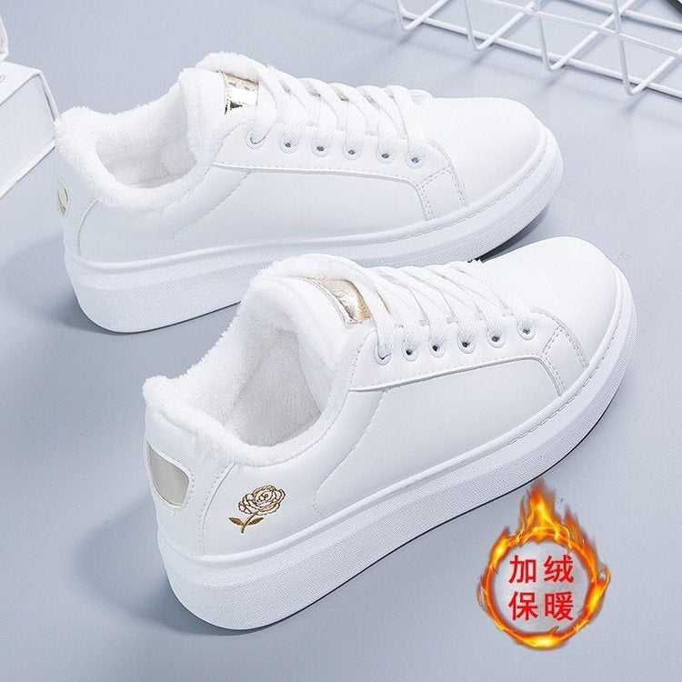 Floral Elegance: 2025 Spring Autumn Lace-Up Women's Running Shoes.
