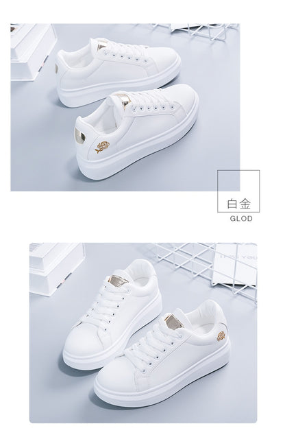 Floral Elegance: 2025 Spring Autumn Lace-Up Women's Running Shoes.