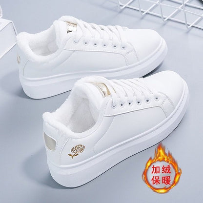 Floral Elegance: 2025 Spring Autumn Lace-Up Women's Running Shoes.