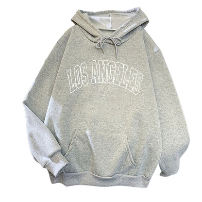 Tricolor Letter Print Hoodies for Women